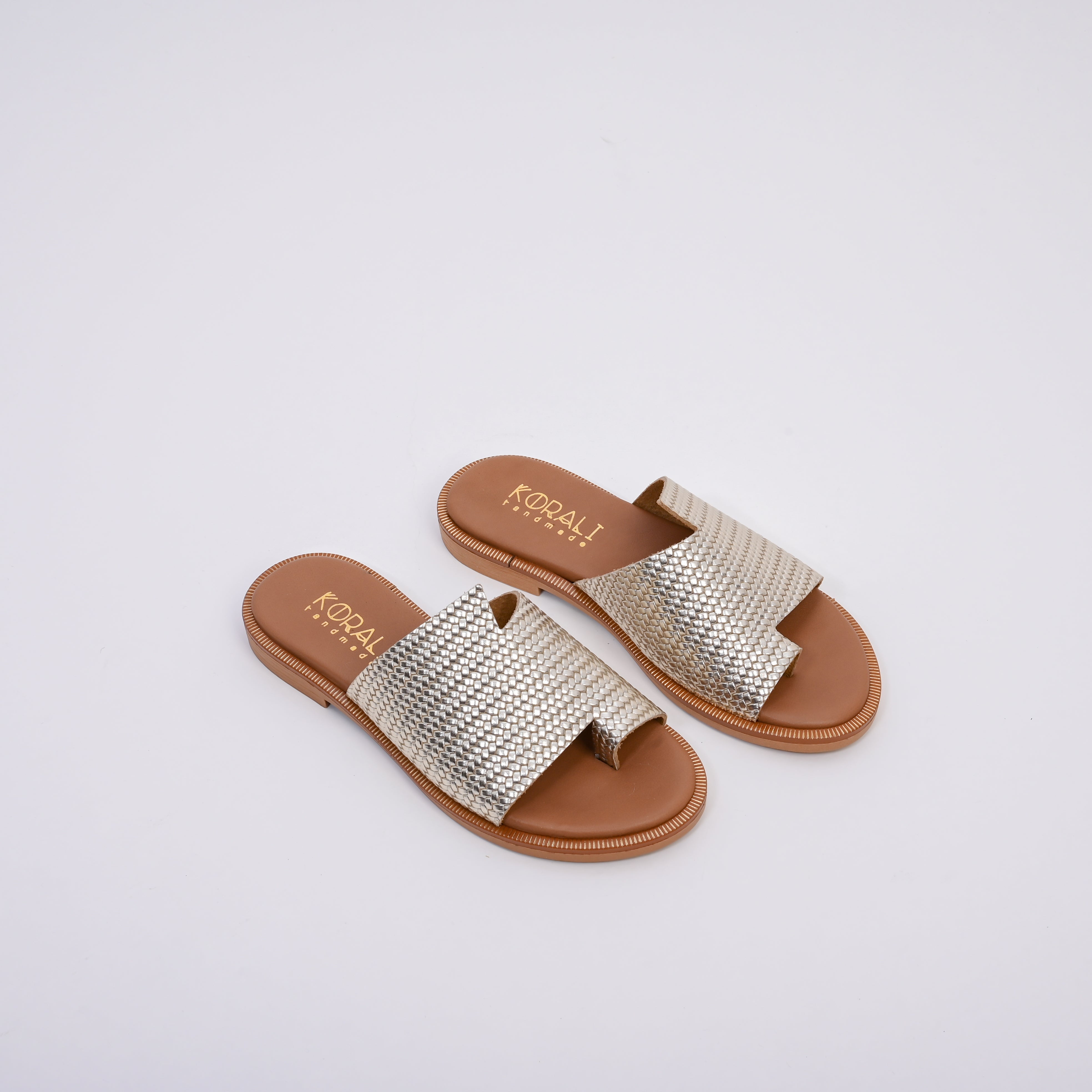 KLYMENI Suede Sandal with Asymmetric Strap