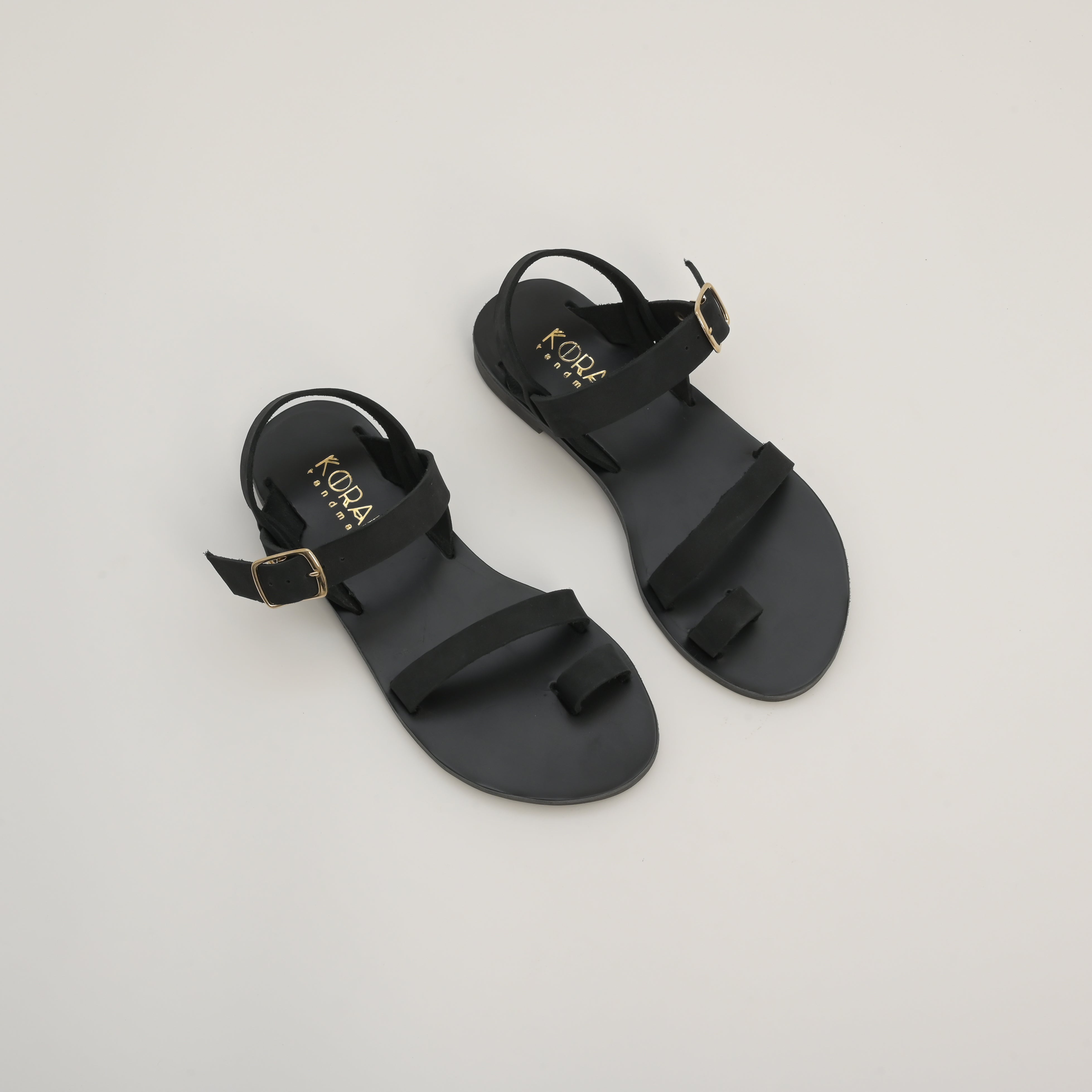 ANDROMEDA Leather Sandals with Toe Loop